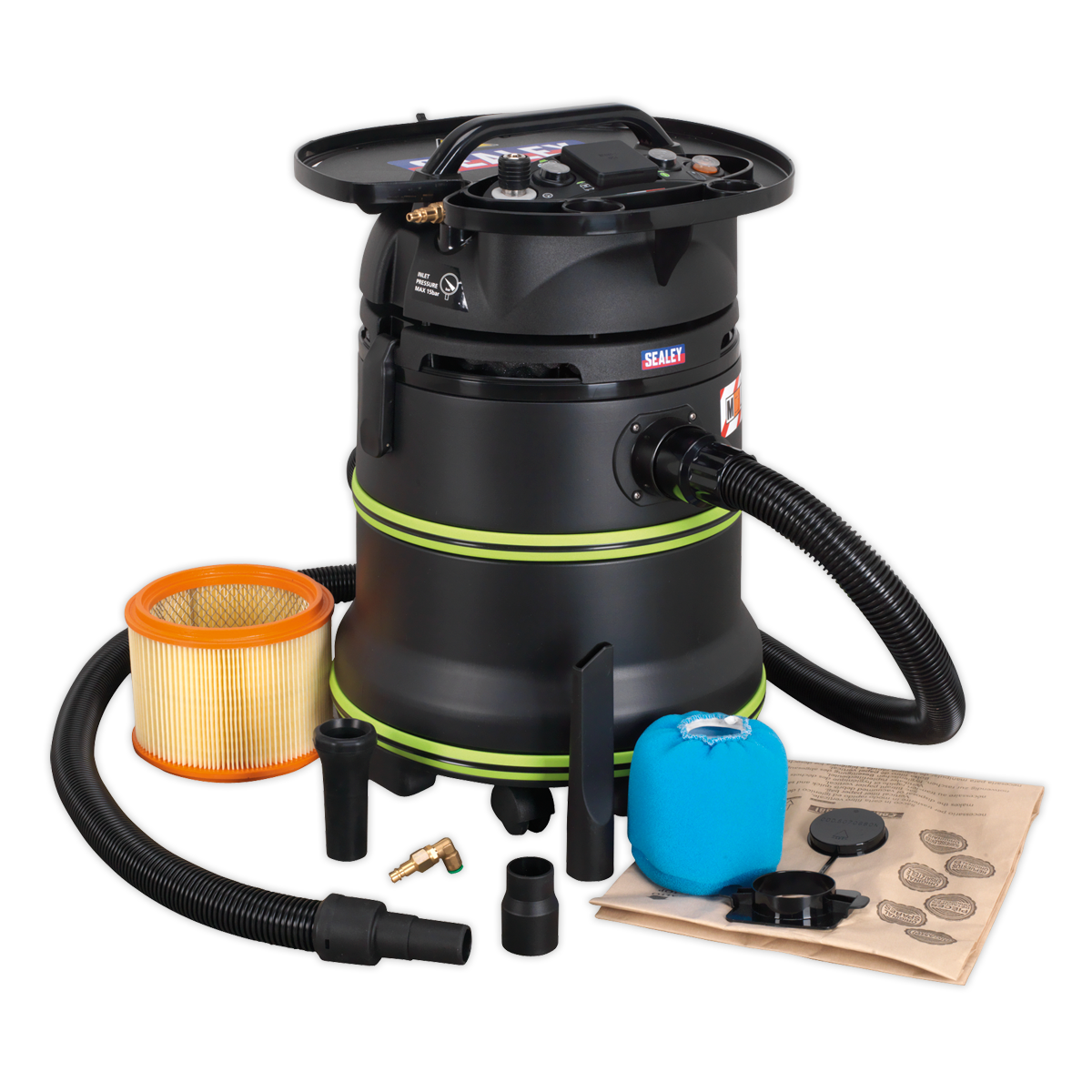 Sealey DFS35M M Class Dust-Free Industrial Wet & Dry Vacuum Cleaner 35L with Autostart for Air/Electric Power Tools