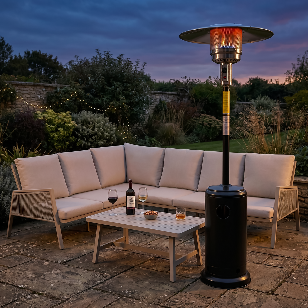 Dellonda DG1 Outdoor Garden Gas Patio Heater 13kW Commercial & Domestic Use, Black - additional view 2