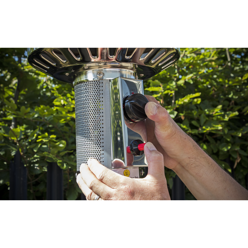Dellonda DG1 Outdoor Garden Gas Patio Heater 13kW Commercial & Domestic Use, Black - additional view 6