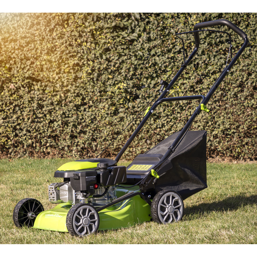 Dellonda DG100 Hand-Propelled Petrol Lawnmower Grass Cutter, 127cc 16"/41cm 4-Stroke - additional view 4