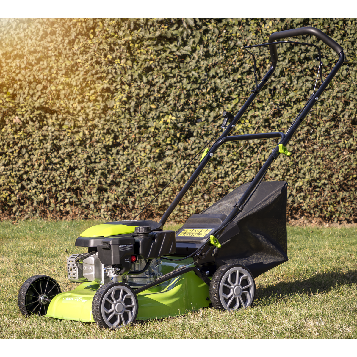 Dellonda DG100 Hand-Propelled Petrol Lawnmower Grass Cutter, 127cc 16"/41cm 4-Stroke - additional view 4
