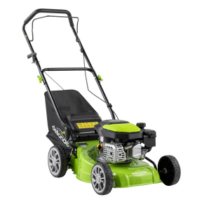 Dellonda DG100 Hand-Propelled Petrol Lawnmower Grass Cutter, 127cc 16"/41cm 4-Stroke