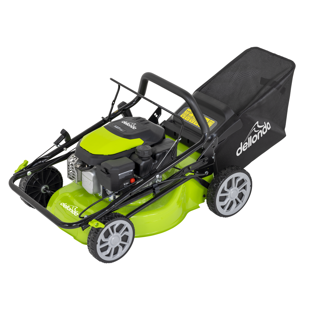 Dellonda DG100 Hand-Propelled Petrol Lawnmower Grass Cutter, 127cc 16"/41cm 4-Stroke - additional view 6