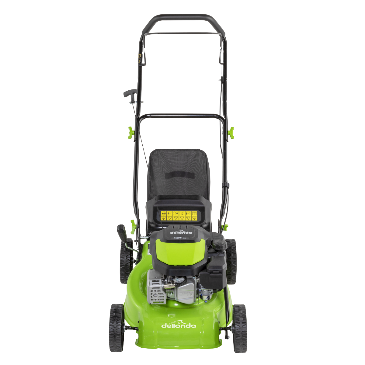 Dellonda DG100 Hand-Propelled Petrol Lawnmower Grass Cutter, 127cc 16"/41cm 4-Stroke - additional view 8