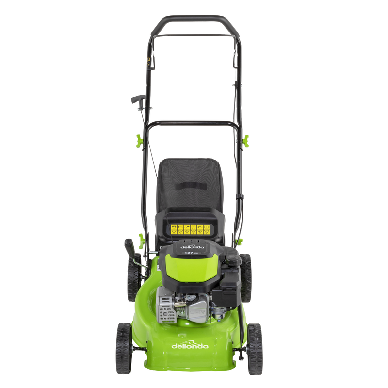 Dellonda DG100 Hand-Propelled Petrol Lawnmower Grass Cutter, 127cc 16"/41cm 4-Stroke - additional view 8