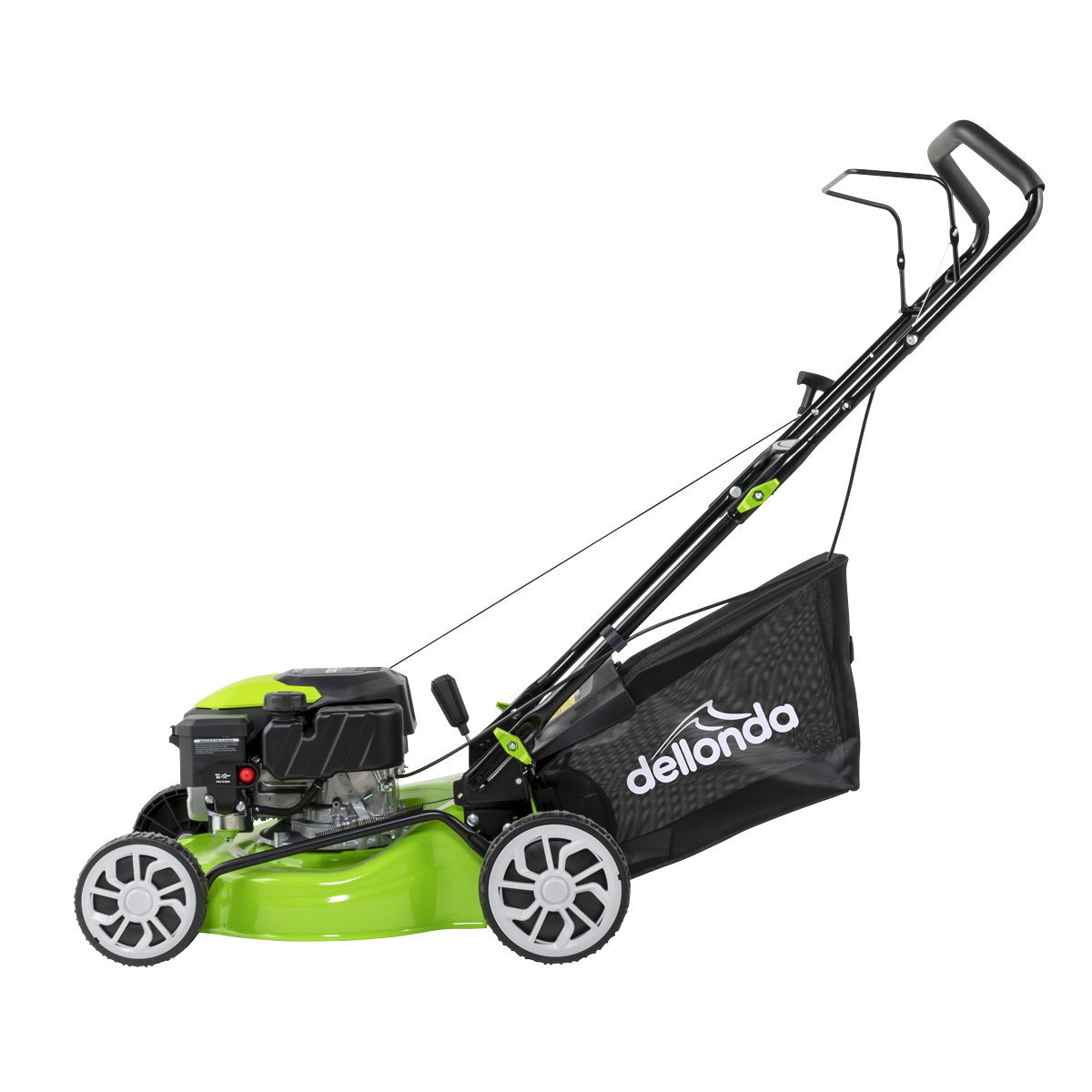 Dellonda DG100 Hand-Propelled Petrol Lawnmower Grass Cutter, 127cc 16"/41cm 4-Stroke - additional view 5