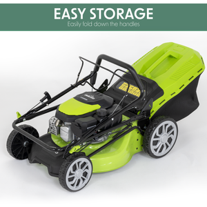 Dellonda DG101 Self-Propelled Petrol Lawnmower Grass Cutter with Height Adjustment & Grass Bag 144cc - additional view 12