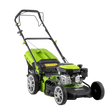 Dellonda DG101 Self-Propelled Petrol Lawnmower Grass Cutter with Height Adjustment & Grass Bag 144cc 18"/46cm 4-Stroke Engine