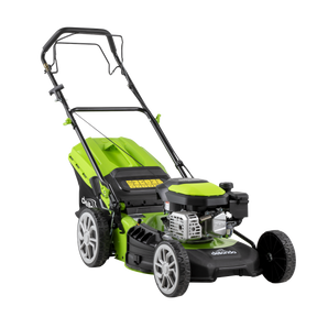 Dellonda DG101 Self-Propelled Petrol Lawnmower Grass Cutter with Height Adjustment & Grass Bag 144cc 18"/46cm 4-Stroke Engine