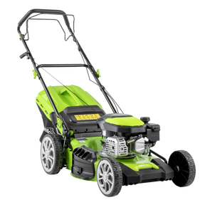 Dellonda DG102 Self-Propelled Petrol Lawnmower Grass Cutter with Height Adjustment & Grass Bag 170cc 20"/51cm 4-Stroke Engine