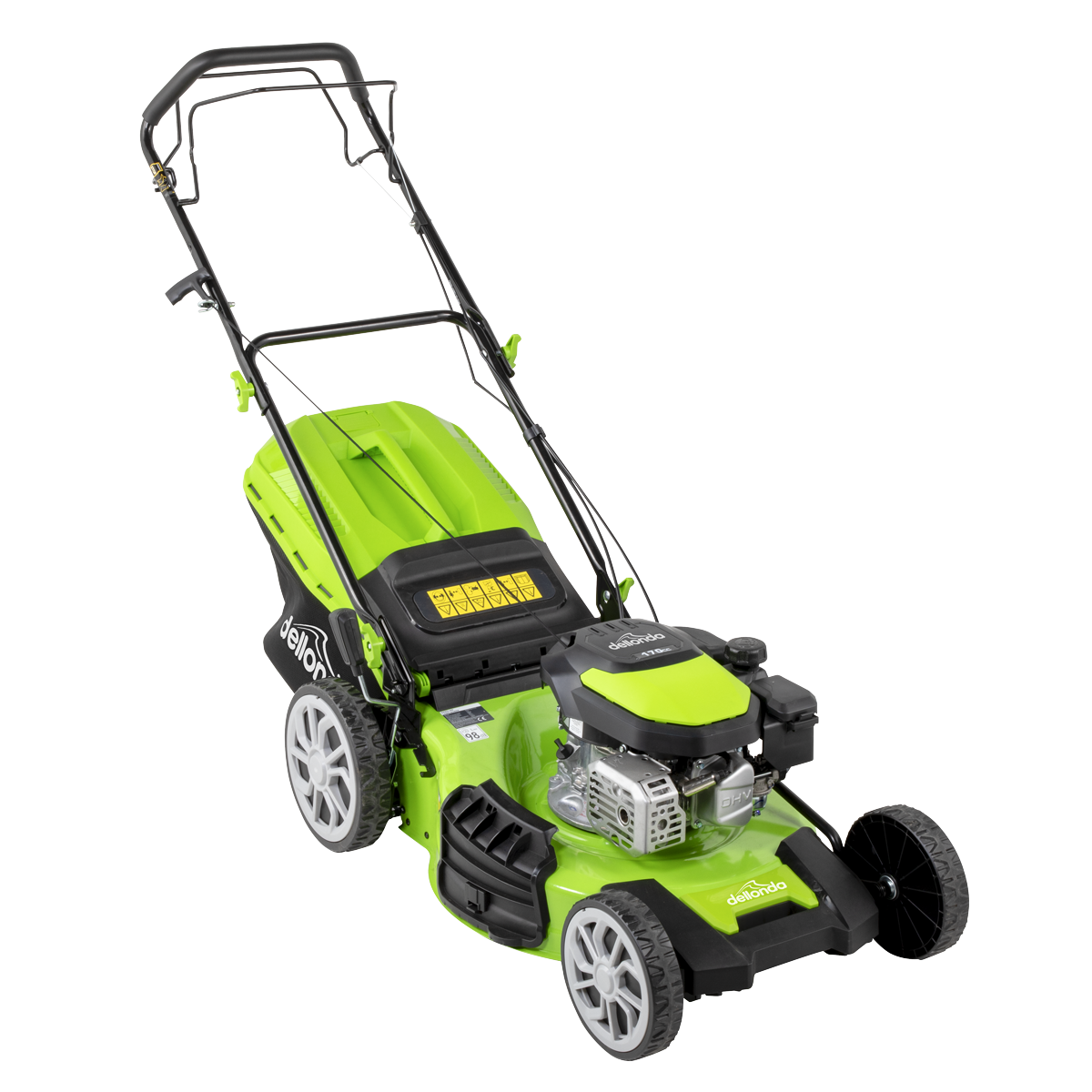 Dellonda DG102 Self-Propelled Petrol Lawnmower Grass Cutter with Height Adjustment & Grass Bag 170cc - additional view 6