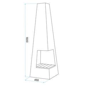 Dellonda DG105 Chiminea, Wood Burner, Heater for Outdoors W45cm x H150cm - Black Steel - additional view 6