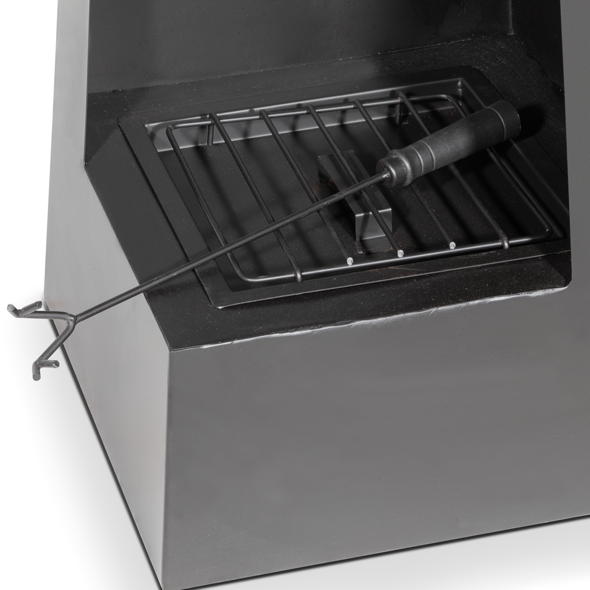 Dellonda DG105 Chiminea, Wood Burner, Heater for Outdoors W45cm x H150cm - Black Steel - additional view 9