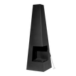 Dellonda DG105 Chiminea, Wood Burner, Heater for Outdoors W45cm x H150cm - Black Steel