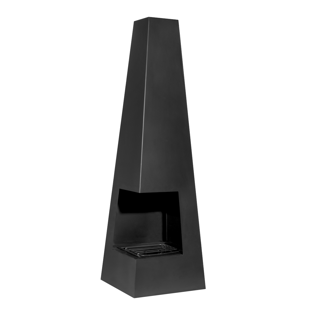 Dellonda DG105 Chiminea, Wood Burner, Heater for Outdoors W45cm x H150cm - Black Steel - additional view 2