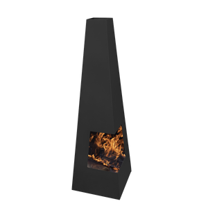 Dellonda DG105 Chiminea, Wood Burner, Heater for Outdoors W45cm x H150cm - Black Steel - additional view 3