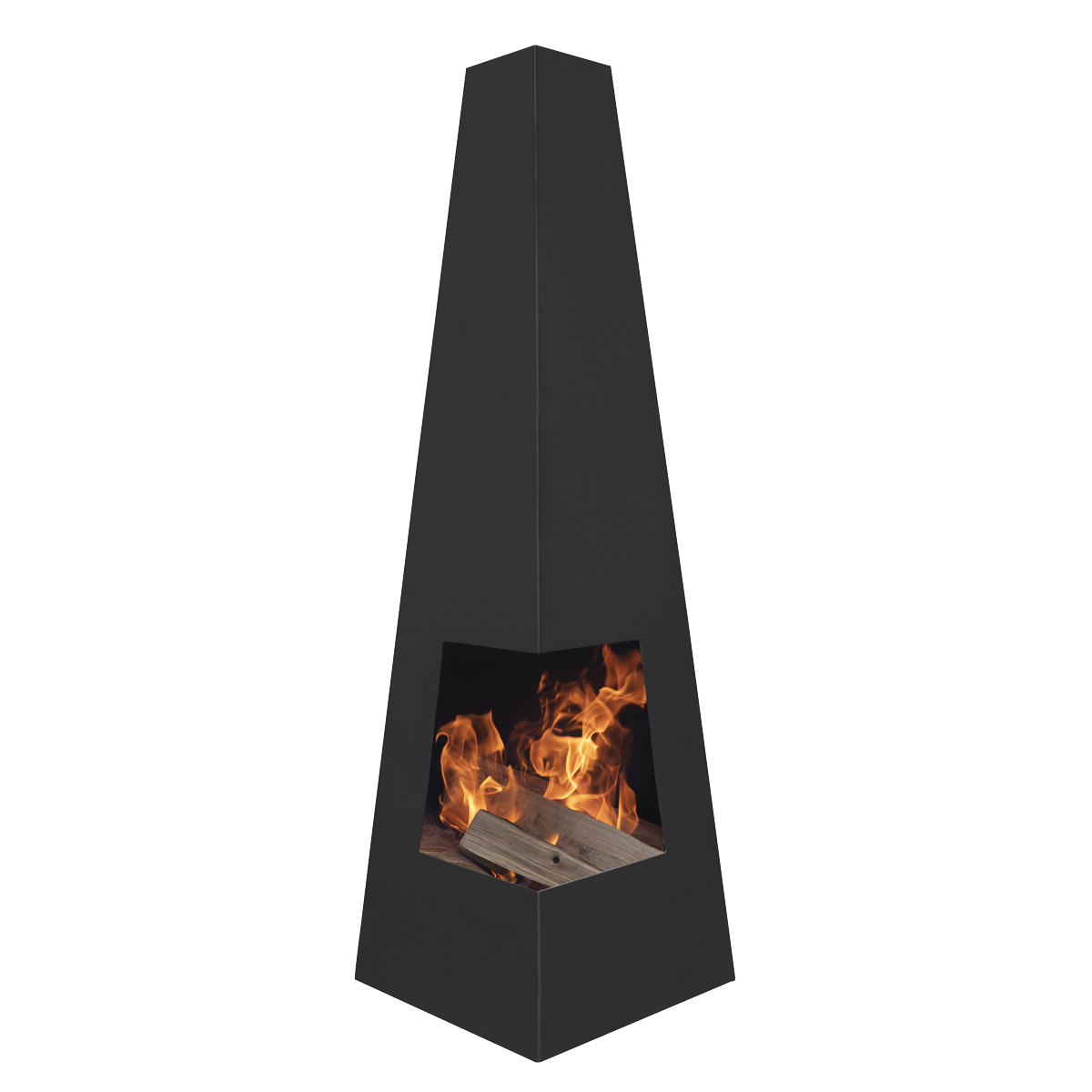 Dellonda DG105 Chiminea, Wood Burner, Heater for Outdoors W45cm x H150cm - Black Steel - additional view 4