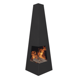 Dellonda DG105 Chiminea, Wood Burner, Heater for Outdoors W45cm x H150cm - Black Steel - additional view 4