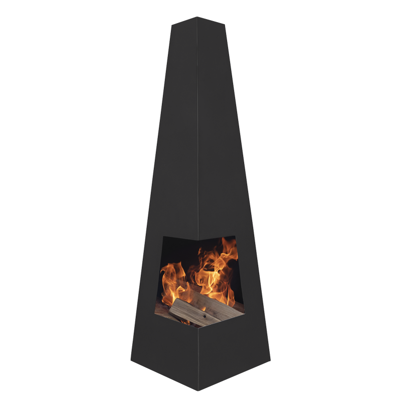 Dellonda DG105 Chiminea, Wood Burner, Heater for Outdoors W45cm x H150cm - Black Steel - additional view 4