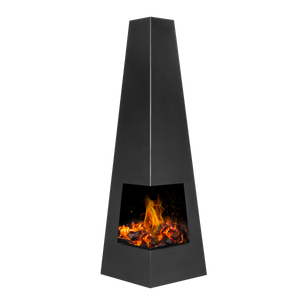 Dellonda DG105 Chiminea, Wood Burner, Heater for Outdoors W45cm x H150cm - Black Steel - additional view 5