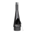 Dellonda DG109 Outdoor Chiminea, Fireplace, Fire Pit, Heater, Durable, Black Steel