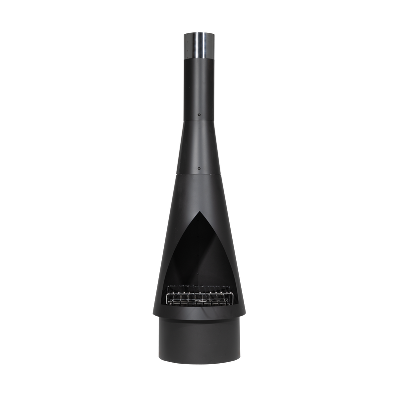 Dellonda DG109 Outdoor Chiminea, Fireplace, Fire Pit, Heater, Durable, Black Steel - additional view 7