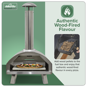 Dellonda DG11 Wood-Fired Pizza Oven 14" - Stainless Steel - additional view 14