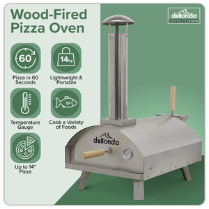Dellonda DG11 Wood-Fired Pizza Oven 14" - Stainless Steel - additional view 19