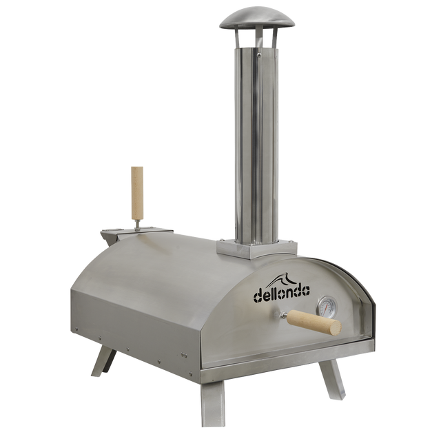 Dellonda DG11 Wood-Fired Pizza Oven 14" - Stainless Steel