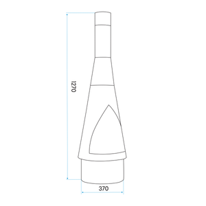 Dellonda DG110 Outdoor/Garden/Patio Conical Chiminea, Fireplace, Fire Pit, Heater, H127cm - Corten Steel - additional view 2