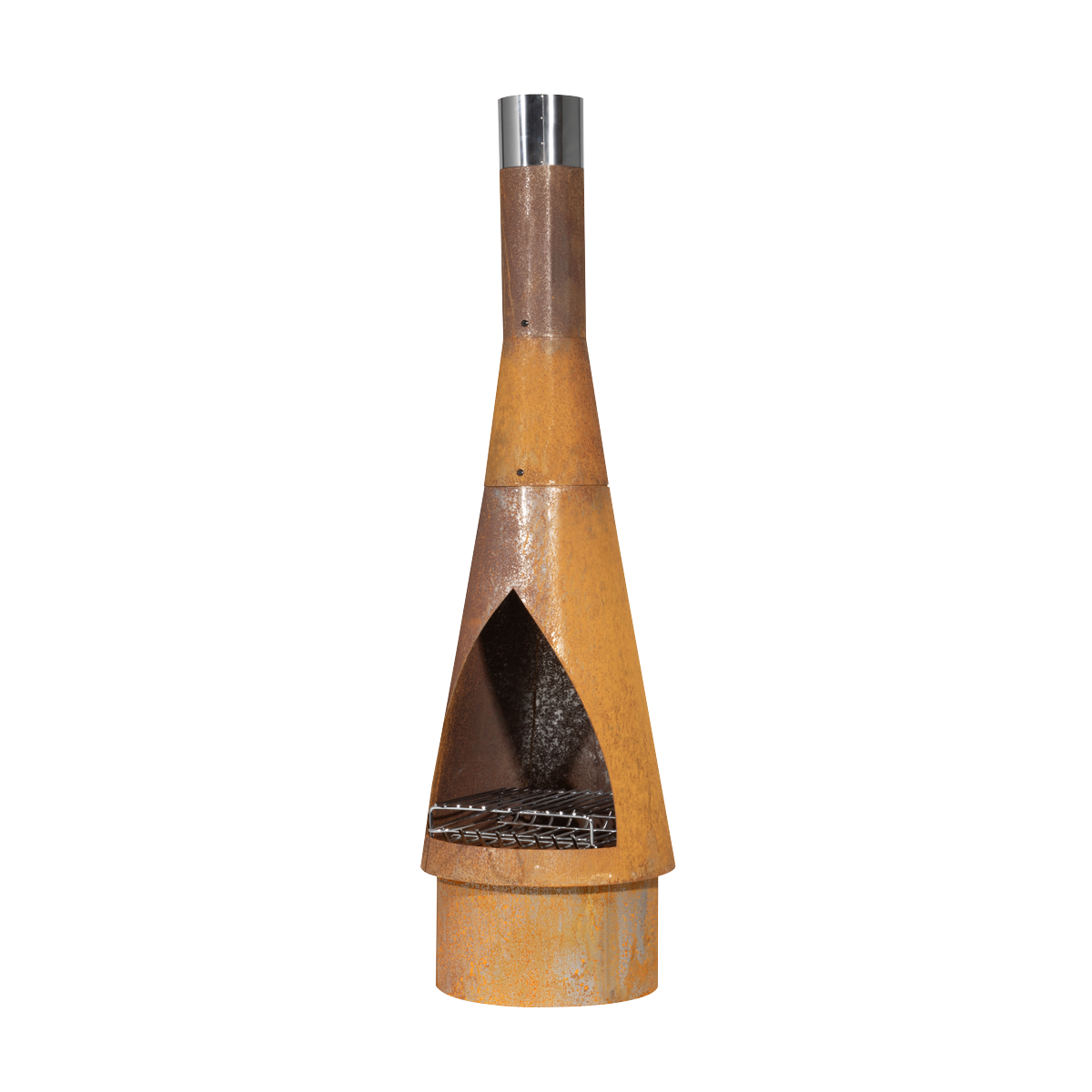 Dellonda DG110 Outdoor/Garden/Patio Conical Chiminea, Fireplace, Fire Pit, Heater, H127cm - Corten Steel - additional view 10