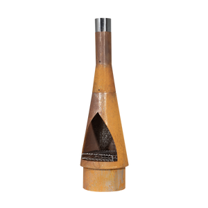 Dellonda DG110 Outdoor/Garden/Patio Conical Chiminea, Fireplace, Fire Pit, Heater, H127cm - Corten Steel - additional view 10