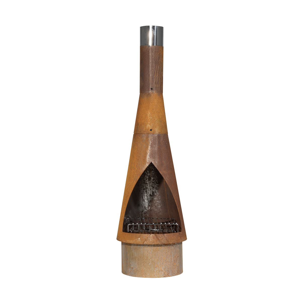 Dellonda DG110 Outdoor/Garden/Patio Conical Chiminea, Fireplace, Fire Pit, Heater, H127cm - Corten Steel - additional view 11