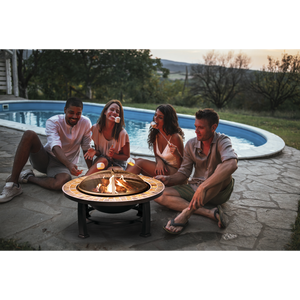 Dellonda DG111 76cm Deluxe Traditional Style Fire Pit/Fireplace/Outdoor Heater - Slate - additional view 11