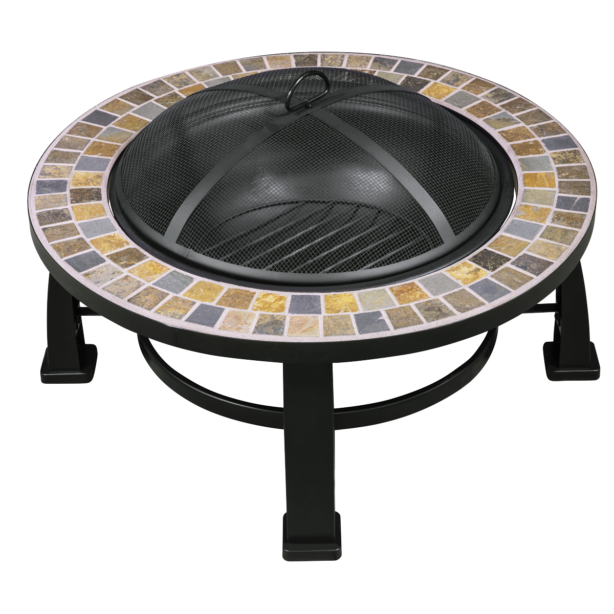 Dellonda DG111 76cm Deluxe Traditional Style Fire Pit/Fireplace/Outdoor Heater - Slate - additional view 7