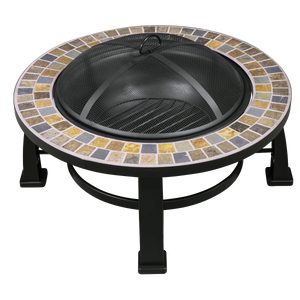 Dellonda DG111 76cm Deluxe Traditional Style Fire Pit/Fireplace/Outdoor Heater - Slate - additional view 7