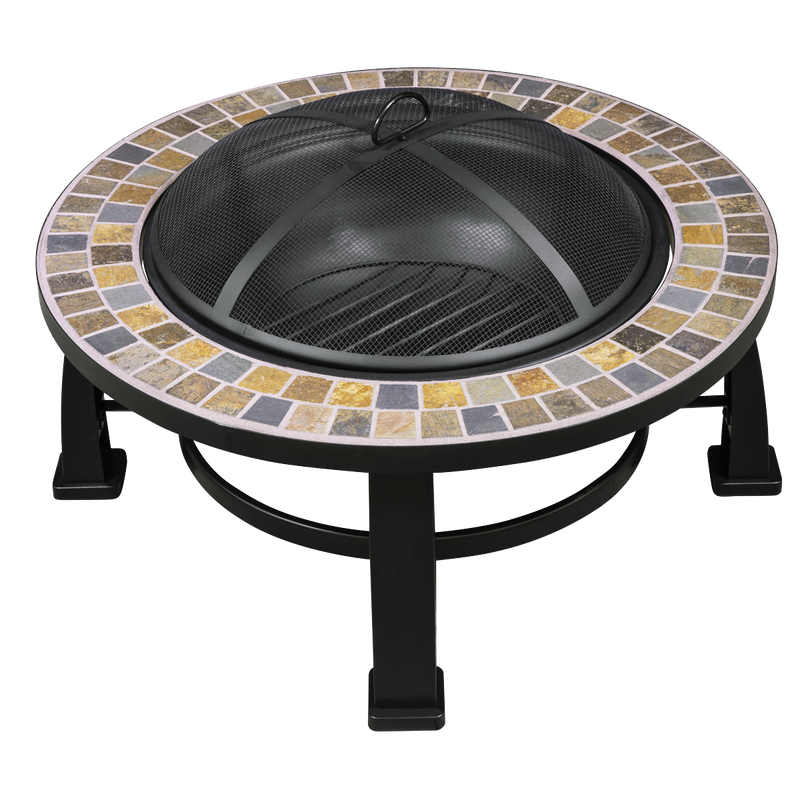 Dellonda DG111 76cm Deluxe Traditional Style Fire Pit/Fireplace/Outdoor Heater - Slate - additional view 7