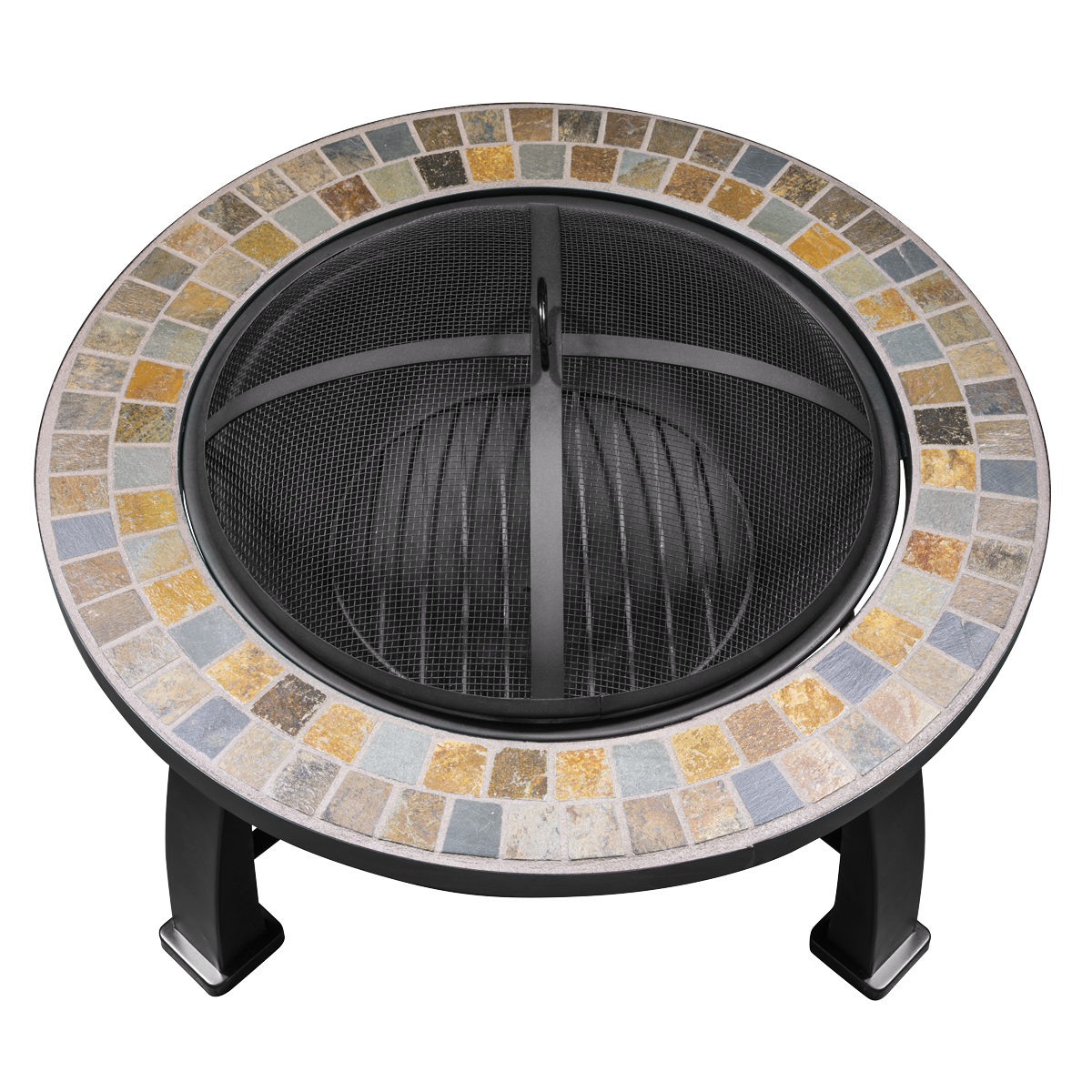 Dellonda DG111 76cm Deluxe Traditional Style Fire Pit/Fireplace/Outdoor Heater - Slate - additional view 8