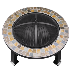 Dellonda DG111 76cm Deluxe Traditional Style Fire Pit/Fireplace/Outdoor Heater - Slate - additional view 8