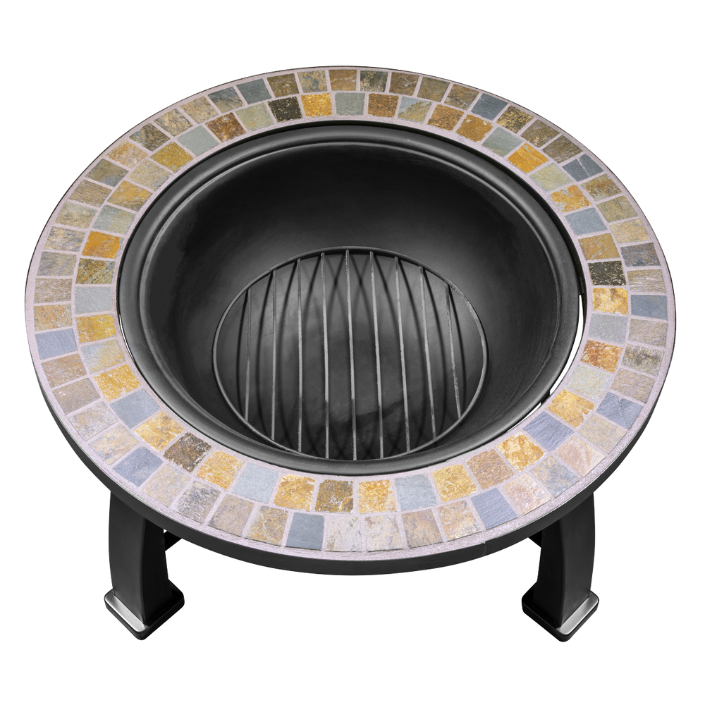 Dellonda DG111 76cm Deluxe Traditional Style Fire Pit/Fireplace/Outdoor Heater - Slate - additional view 5
