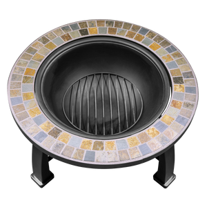 Dellonda DG111 76cm Deluxe Traditional Style Fire Pit/Fireplace/Outdoor Heater - Slate - additional view 5