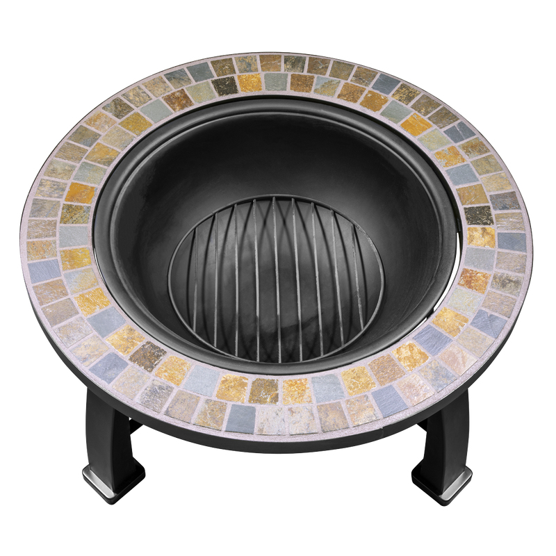 Dellonda DG111 76cm Deluxe Traditional Style Fire Pit/Fireplace/Outdoor Heater - Slate - additional view 5