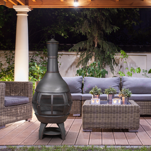 Dellonda DG112 Deluxe 360° Chiminea/Fire Pit/Outdoor Heater - Antique Bronze Finish - DG112 - additional view 12