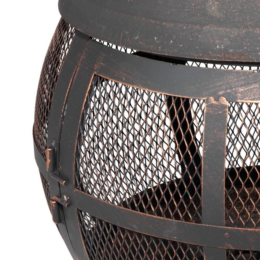 Dellonda DG112 Deluxe 360° Chiminea/Fire Pit/Outdoor Heater - Antique Bronze Finish - DG112 - additional view 13