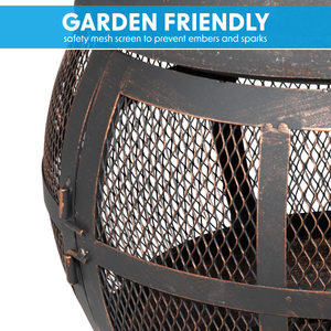 Dellonda DG112 Deluxe 360° Chiminea/Fire Pit/Outdoor Heater - Antique Bronze Finish - DG112 - additional view 14