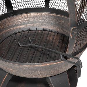 Dellonda DG112 Deluxe 360° Chiminea/Fire Pit/Outdoor Heater - Antique Bronze Finish - DG112 - additional view 6