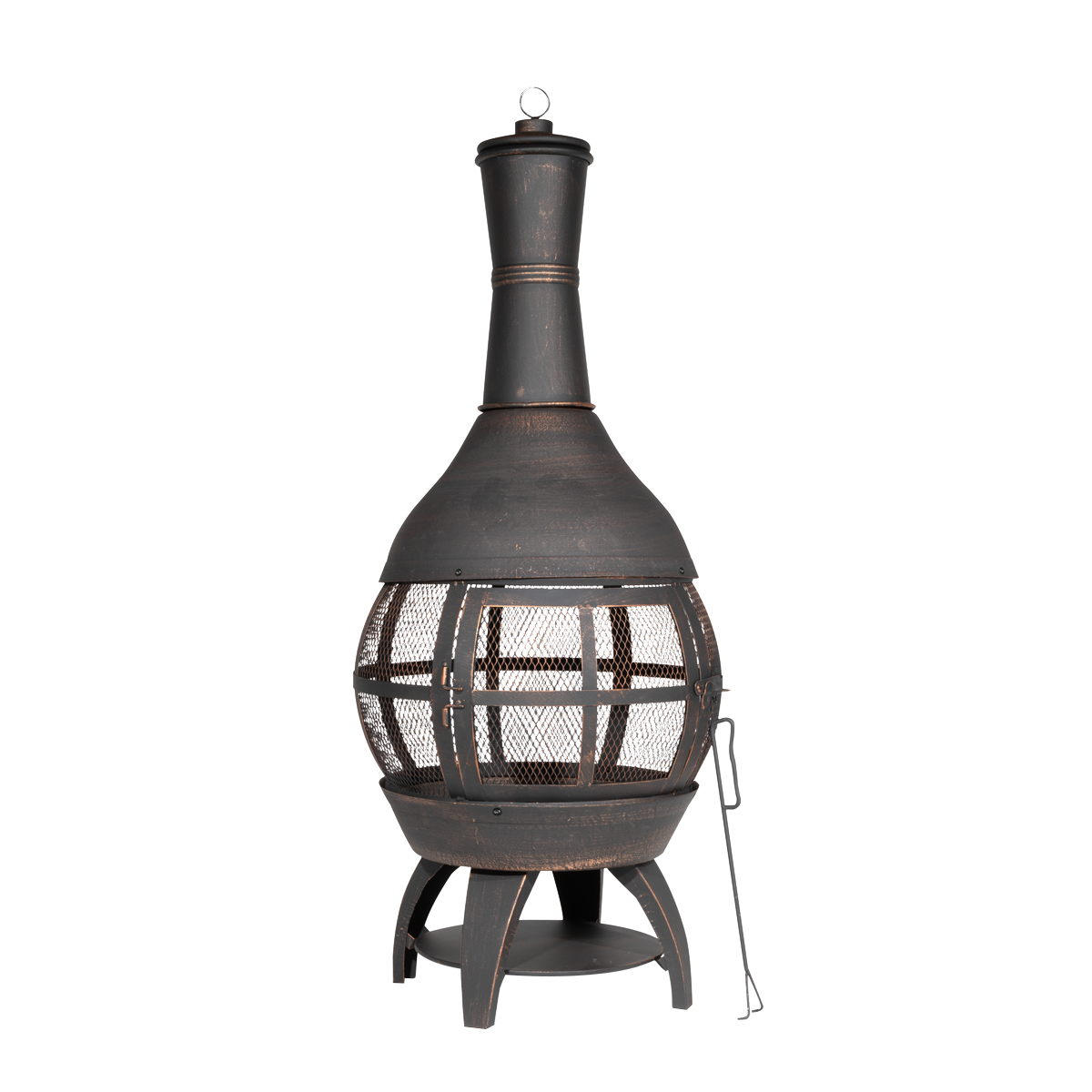 Dellonda DG112 Deluxe 360° Chiminea/Fire Pit/Outdoor Heater - Antique Bronze Finish - DG112