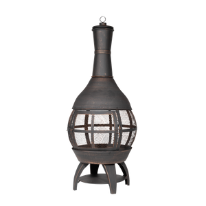 Dellonda DG112 Deluxe 360° Chiminea/Fire Pit/Outdoor Heater - Antique Bronze Finish - DG112 - additional view 8
