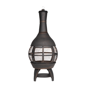 Dellonda DG112 Deluxe 360° Chiminea/Fire Pit/Outdoor Heater - Antique Bronze Finish - DG112 - additional view 9
