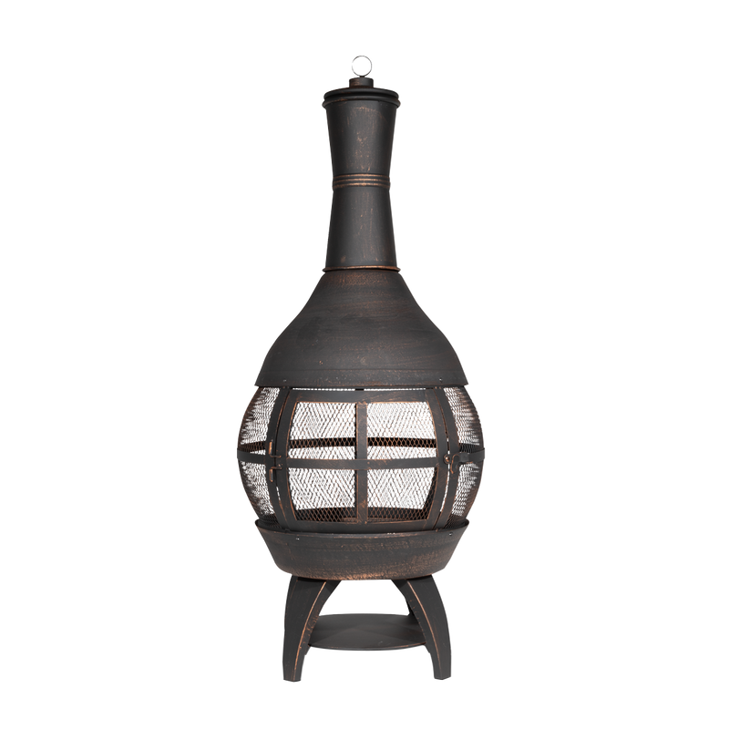 Dellonda DG112 Deluxe 360° Chiminea/Fire Pit/Outdoor Heater - Antique Bronze Finish - DG112 - additional view 9